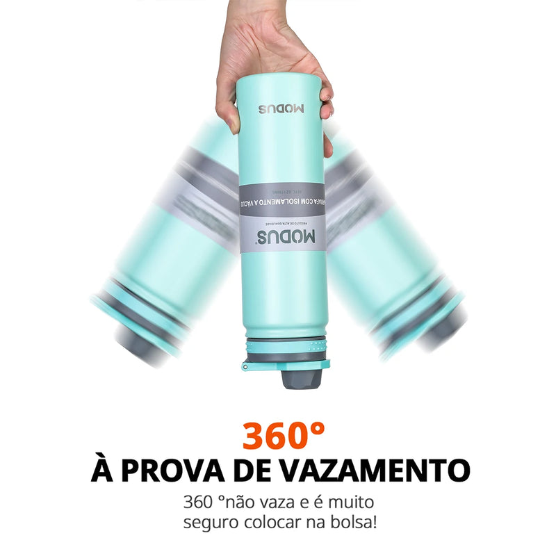 Garrafa Térmica Modus Com Canudo, Aço Inoxidável, 750ml